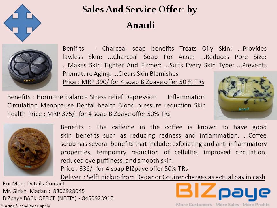 Organic Natural soap on 50% BIZpaye Trs